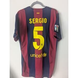 Barcelona 2014-15 Busquets Jersey Large Soccer Football Shirt